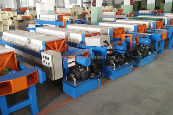 汚泥脱水用手動油圧フィルタープレス 6m2 220V-415V